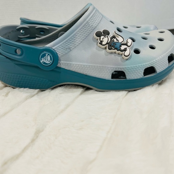 *NEW* Crocs Disney Parks Mickey Mouse tie-dye Blue Adult w/ Jibbitz UNISEX - Picture 10 of 13